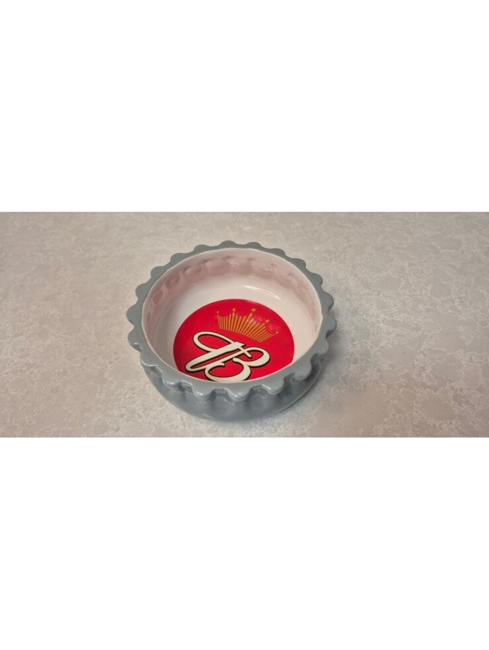 Set of 2 Vintage 2005 Budweiser Ceramic Bottle Cap Candy Bowl Houston Harvest